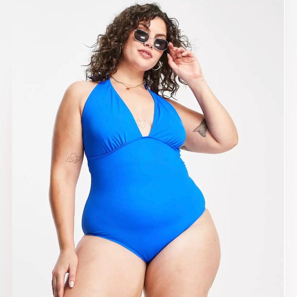 NWT ASOS Simply Be Halter Neck Swimsuit
